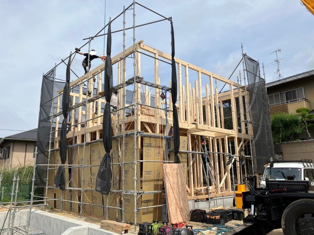 箕面市桃井様邸 上棟1