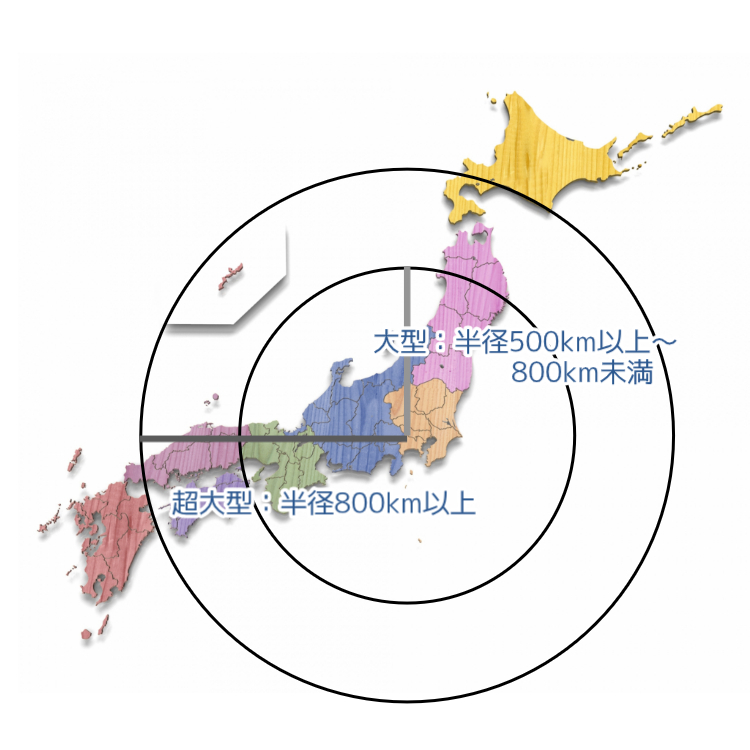 台風大きさ